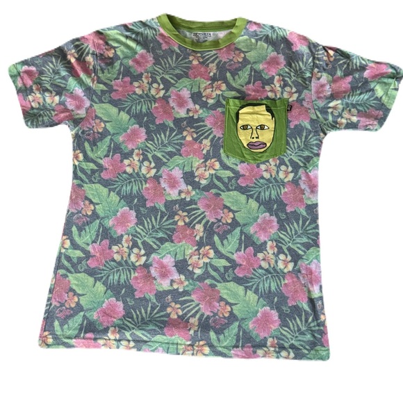 Tyler the Creator Odd Future OFWGKTA Earl Floral Pocket Tee Size Large RARE 2013 - Picture 1 of 13